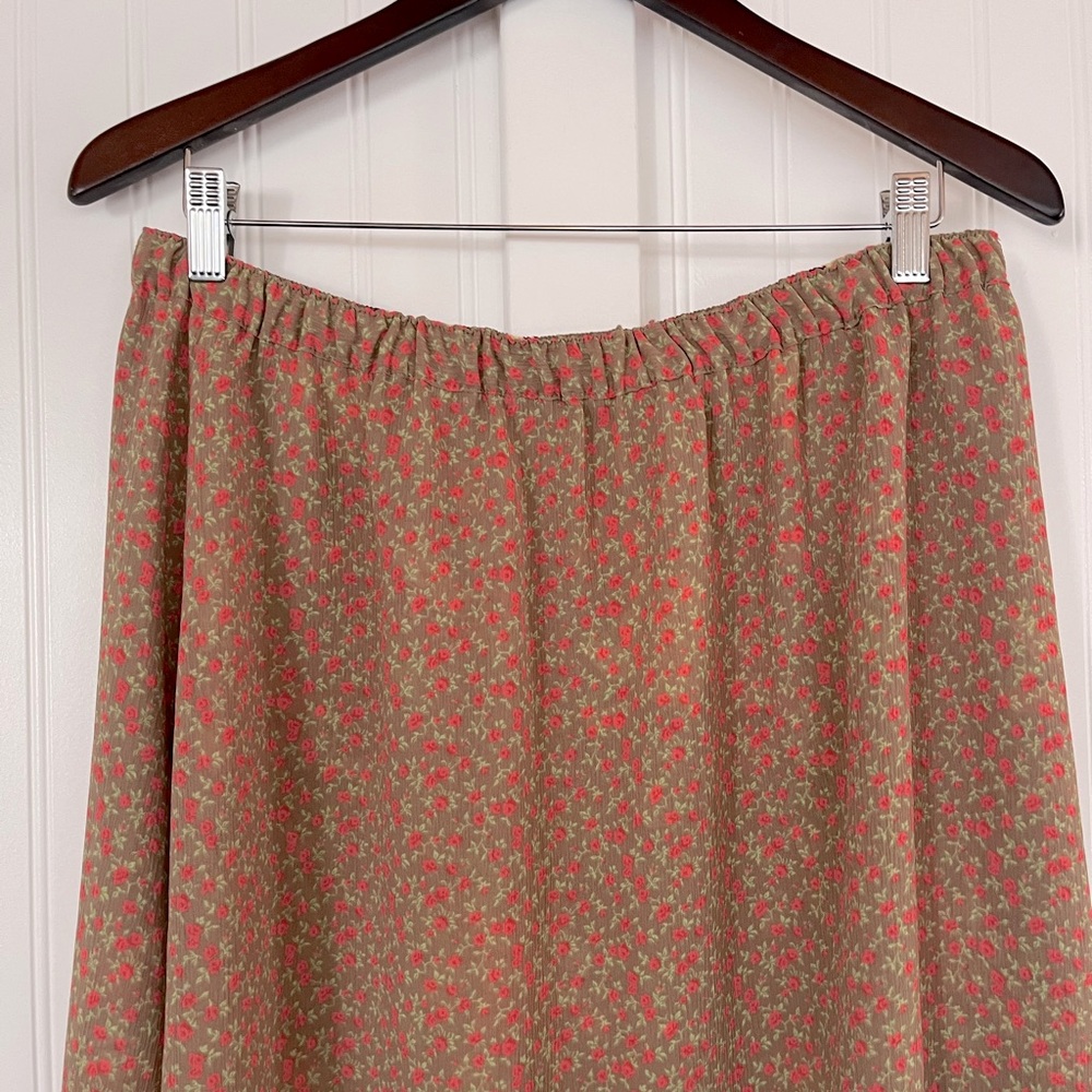 Brown Floral A-Line Maxi Skirt - Women's - Picture 10 of 12
